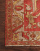 Loloi Turkish Hand Knots One of a Kind Red Area Rug Corner Image