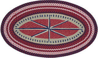 Capel Anthony Baratta Maritime-Compass 0384 Ruby Area Rug Oval