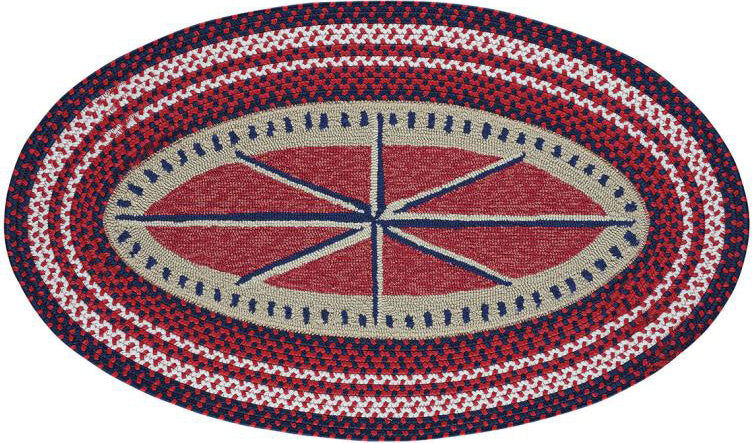 Capel Anthony Baratta Maritime-Compass 0384 Ruby Area Rug