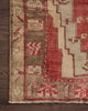 Loloi Turkish Hand Knots One of a Kind Red Area Rug Corner Image
