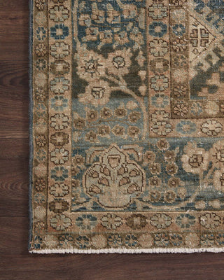 Loloi Persian One of a Kind Blue Area Rug Corner Image