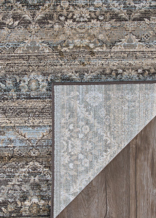 Couristan Zahara All Over Diamond Black/Light Blue/Oatmeal Area Rug Main