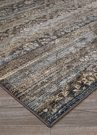Couristan Zahara All Over Diamond Black/Light Blue/Oatmeal Area Rug Close Up Image
