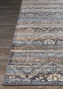 Couristan Zahara All Over Diamond Black/Light Blue/Oatmeal Area Rug Corner Image