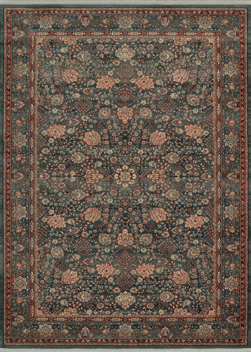 Couristan Kashimar Floral Vase Sage Area Rug