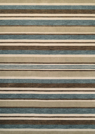 Couristan Mystique Bliss Ivory/Teal/Brown Area Rug