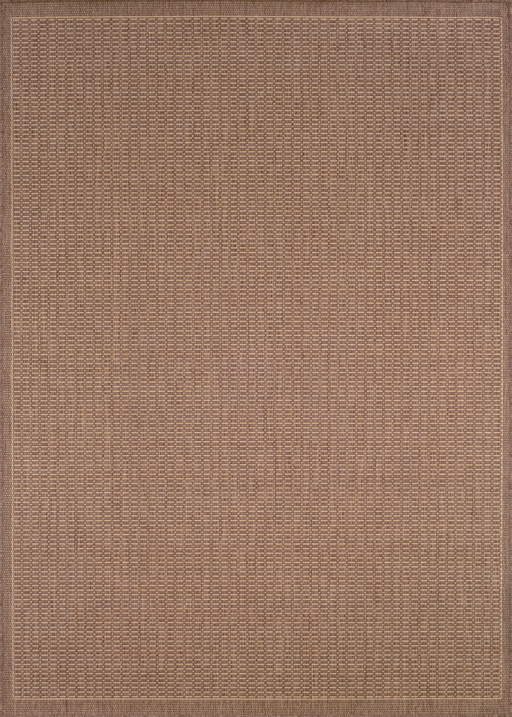 Couristan Recife Saddlestitch Cocoa/Natural Machine Loomed Area Rug
