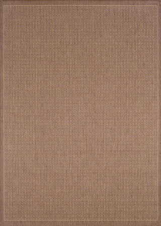 Couristan Recife Saddlestitch Cocoa/Natural Machine Loomed Area Rug