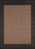 Couristan Recife Checkered Field Cocoa/Black Machine Loomed Area Rug