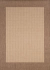 Couristan Recife Checkered Field Natural/Cocoa Machine Loomed Area Rug
