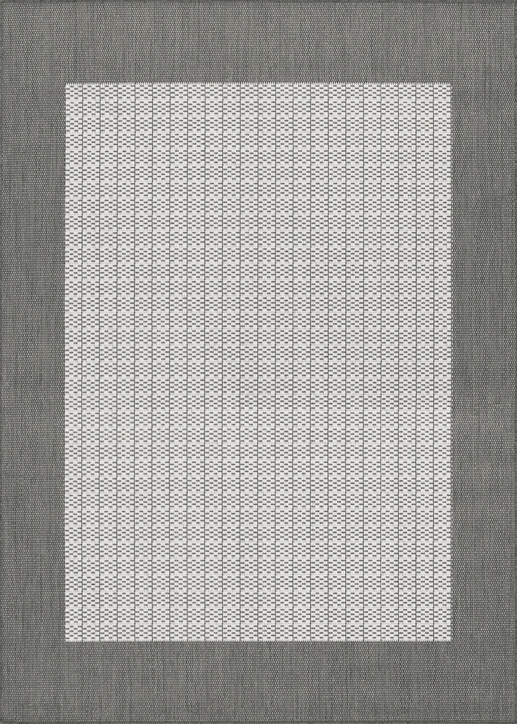 Couristan Recife Checkered Field Grey/White Machine Loomed Area Rug
