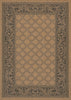 Couristan Recife Garden Lattice Cocoa/Black Machine Loomed Area Rug