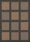 Couristan Tappeto Recife Seagrass - 2'7.6cm X 7'25.4cm - Naturale E Nero - Per Interni Ed Esterni, Antimuffa, Adatto Ad Animali