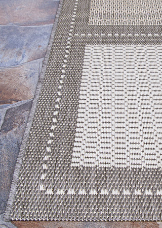 Couristan Recife Summit Grey/White Area Rug Corner Image