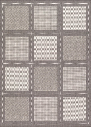 Couristan Recife Summit Grey/White Machine Loomed Area Rug
