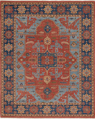 Capel Biltmore Plantation-Nomad 1115 Cinnamon Deep Blue Area Rug Rectangle/Vertical Stripe Rectangle