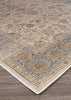 Couristan Zahara Embellished Blossom Light Blue/Black Area Rug Close Up Image