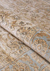Couristan Zahara Embellished Blossom Light Blue/Black Area Rug Detail Image