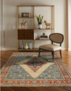 Capel Charleigh-Tabriz 1210 Blue Area Rug Rectangle Roomshot Image 1 Feature