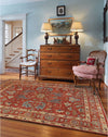 Capel Charleigh-Ushak 1211 Red Area Rug Rectangle Roomshot Image 1 Feature