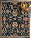 Capel Charleigh-Palmette 1215 Dark Blue Area Rug Rectangle Roomshot Image 1 Feature