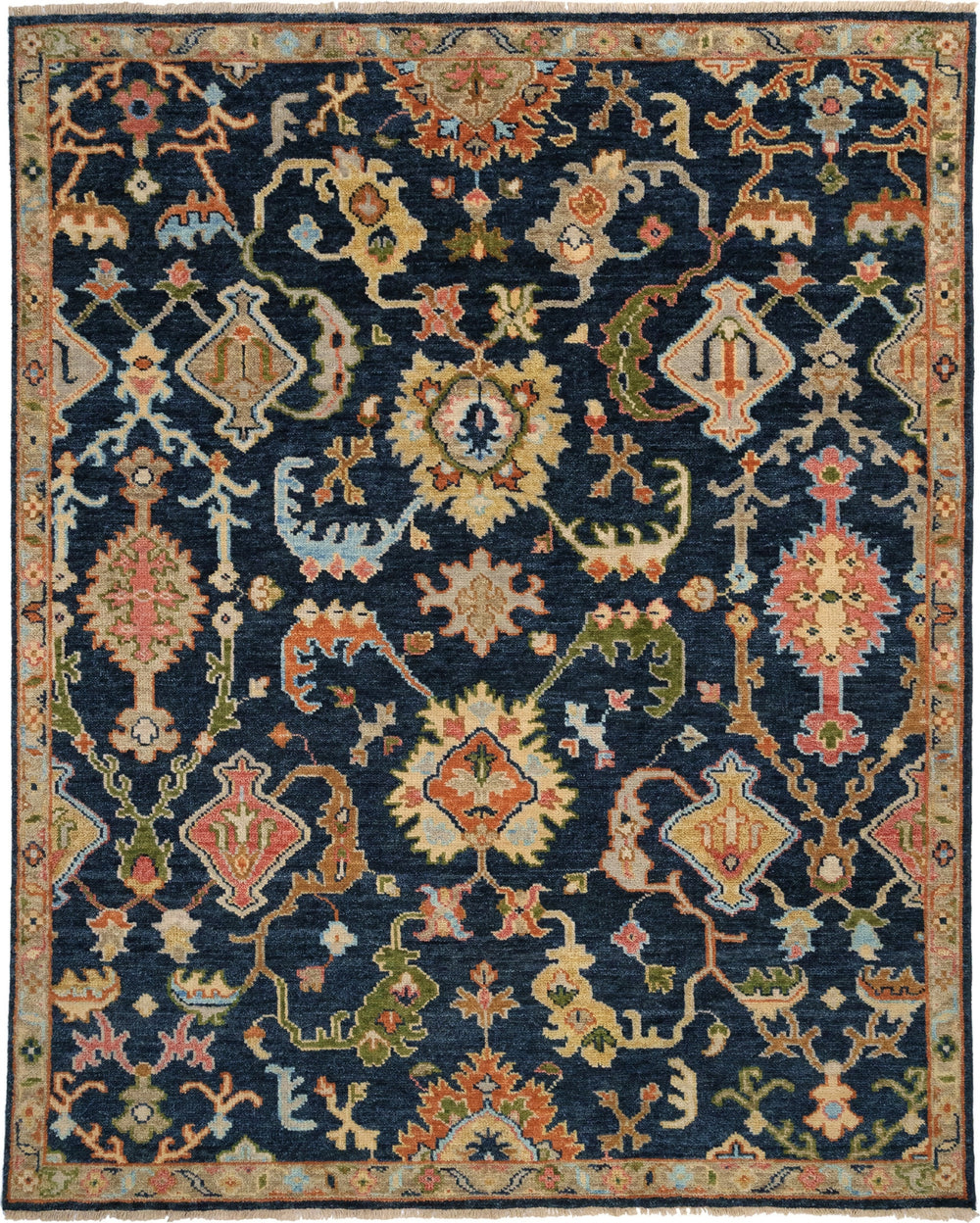 Capel Charleigh-Palmette 1215 Dark Blue Area Rug