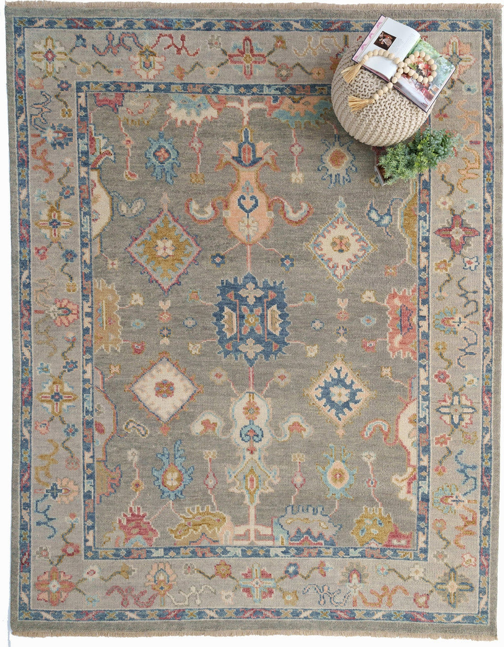 Capel Elan 1220 Nickel Blue Area Rug Rectangle Roomshot Image 1 Feature