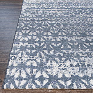Couristan Marina Grisaille Confederate Grey/Ivory Area Rug Corner Image