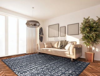 Couristan Marina Grisaille Confederate Grey/Ivory Area Rug Lifestyle Image Feature