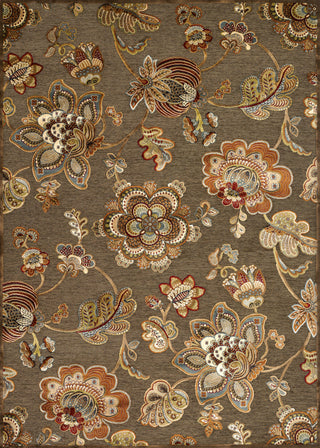 Couristan Cire` Retro Poppy Quartz Area Rug