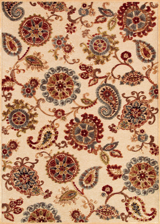 Couristan Cire` Marlow Antique Cream/Ruby Area Rug