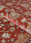 Couristan Zahara Farahan Amulet Red/Black/Oatmeal Area Rug Detail Image