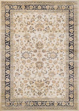 Couristan Zahara Farahan Amulet Oatmeal/Black Area Rug