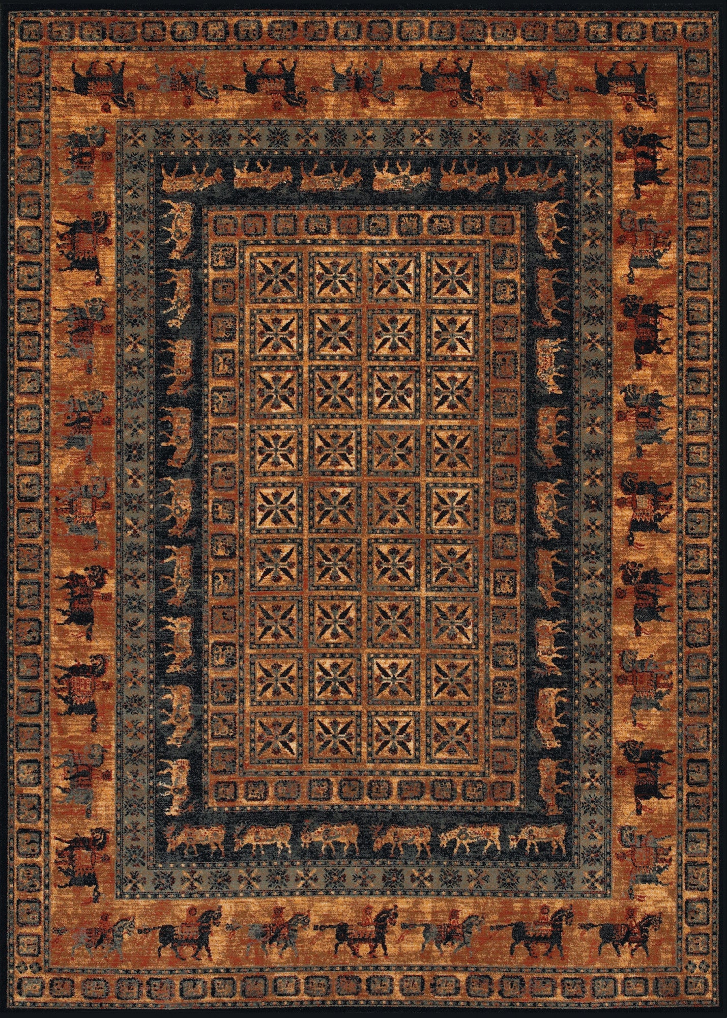 Couristan Old World Classics Pazyrk Burnished Rust Area Rug