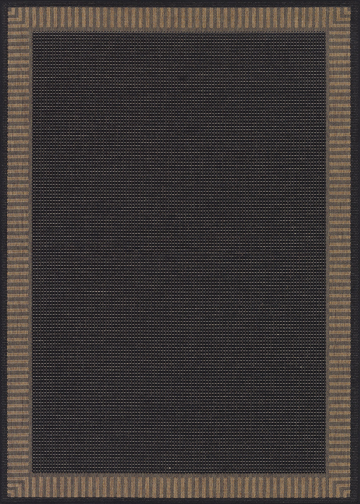 Couristan Recife Wicker Stitch Black/Cocoa Area Rug main image