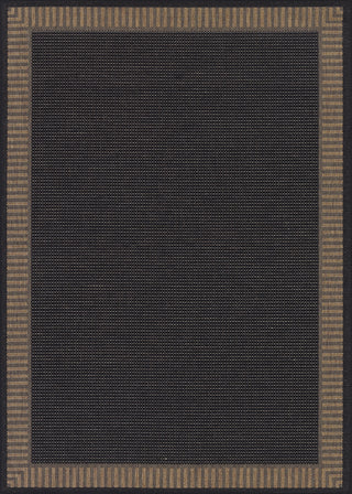 Couristan Recife Wicker Stitch Black/Cocoa Area Rug main image