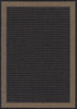 Couristan Recife Wicker Stitch Black/Cocoa Machine Loomed Area Rug