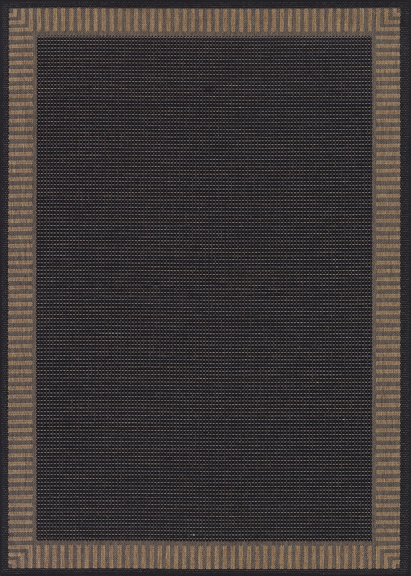 Couristan Recife Wicker Stitch Black/Cocoa Area Rug – Incredible Rugs ...