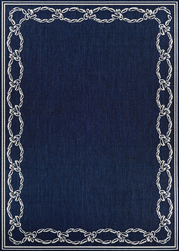 Couristan Recife Rope Knot Ivory/Indigo Area Rug main image
