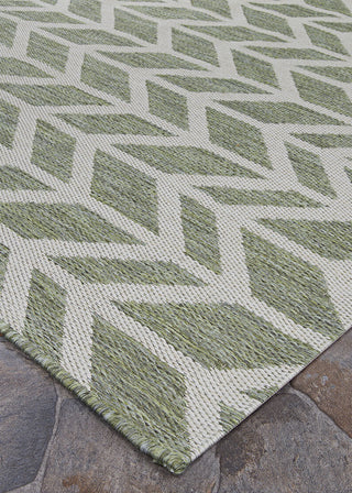 Couristan Recife Garden Key Sage/Champagne Area Rug Close Up Image