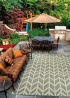 Couristan Recife Garden Key Sage/Champagne Area Rug Lifestyle Image Feature