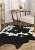 Couristan Prairie Hides Larvik Ivory-black Area Rug Lifestyle Image Feature