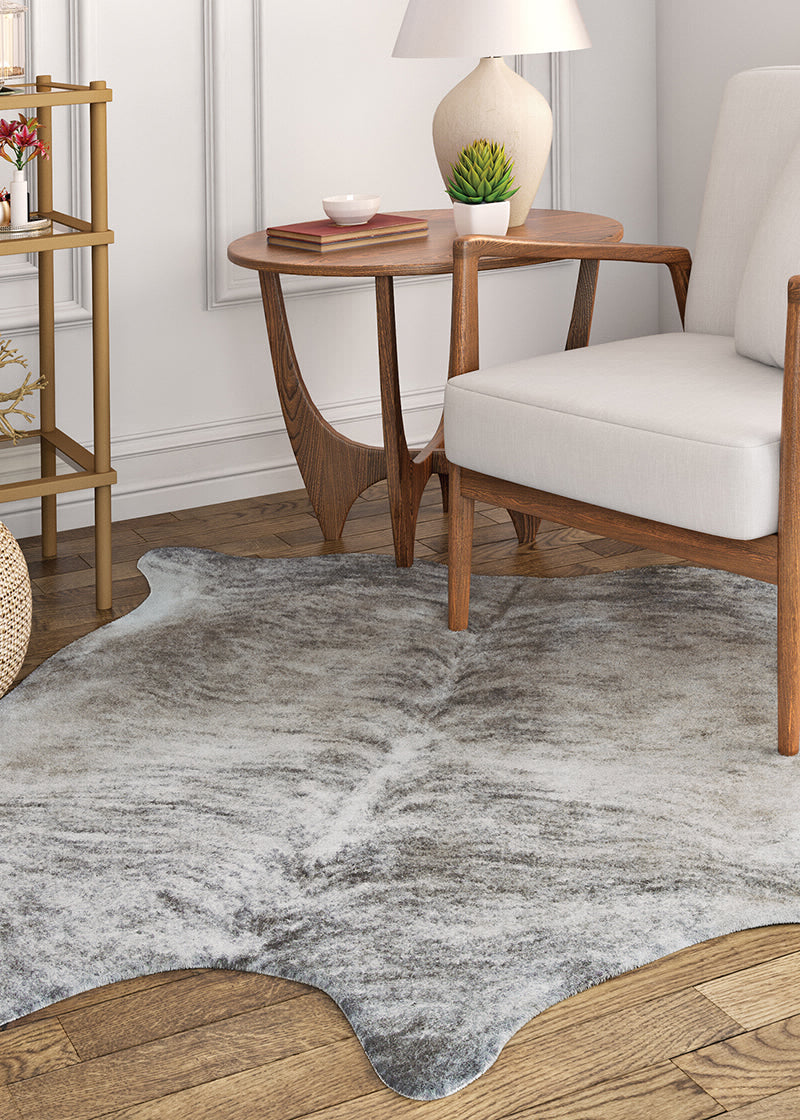 Couristan Prairie Hides Oslo Pepper Area Rug Lifestyle Image Feature