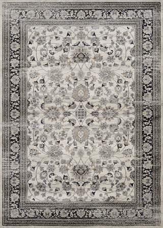 Couristan Zahara Floral Ferahan Creme/Black Area Rug main image