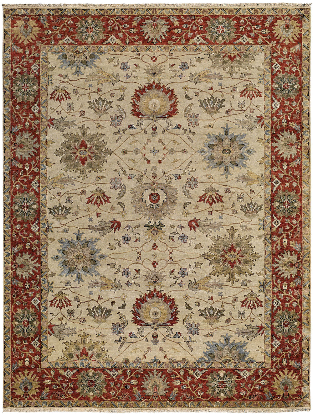 Capel Brandon 1908 Cream Red 650 Area Rug