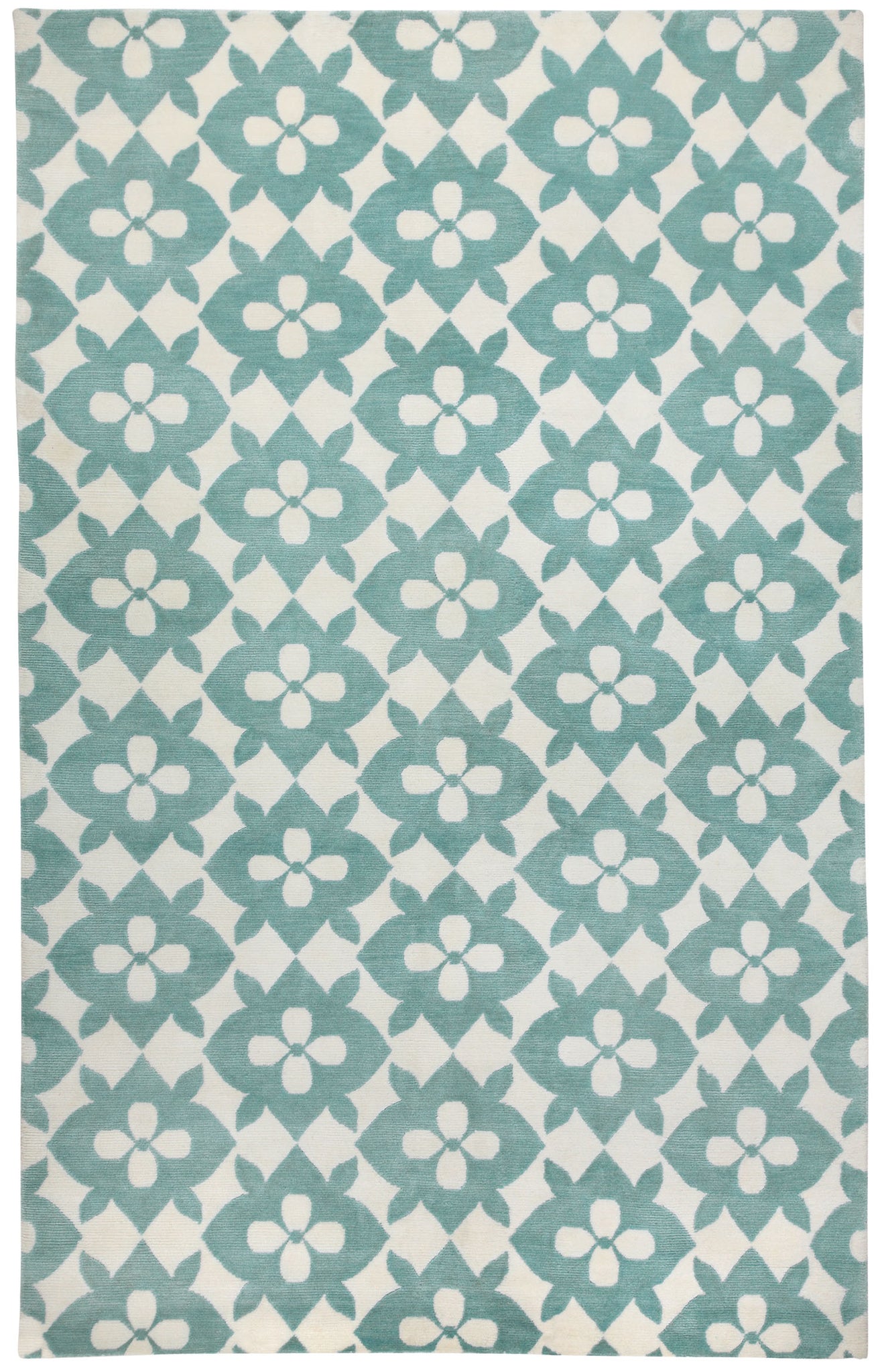 Capel Blossom 1927 Pale Blue Cream 400 Area Rug by COCOCOZY Rugs main image