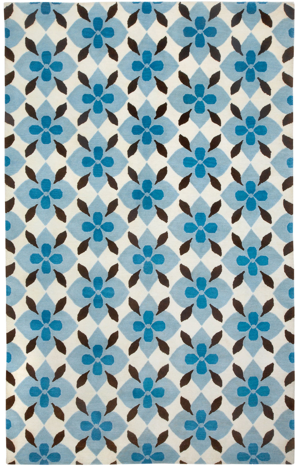 Capel Blossom 1927 Bright Blue Chestnut 450 Area Rug by COCOCOZY Rugs
