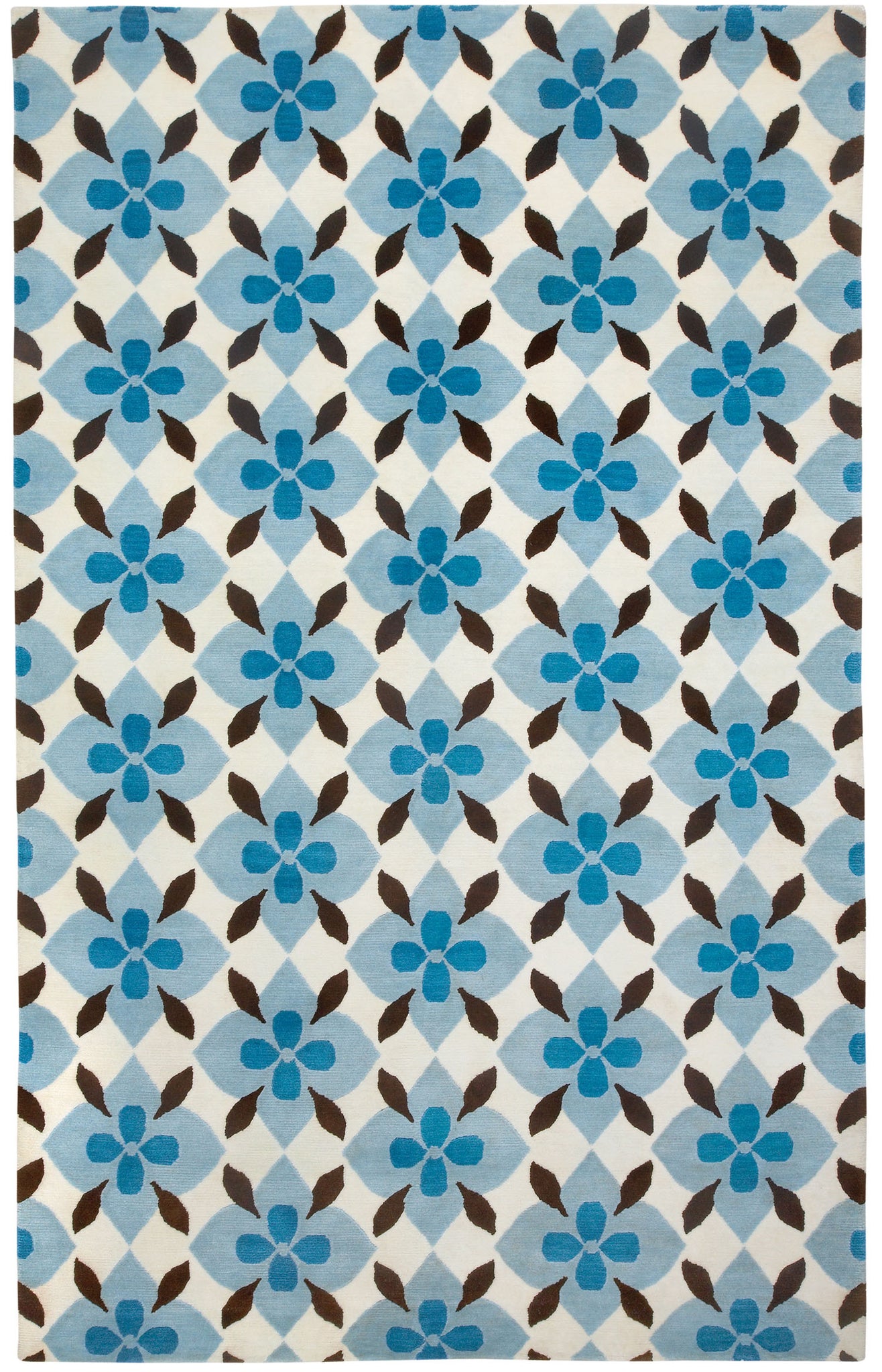 Capel Blossom 1927 Bright Blue Chestnut 450 Area Rug by COCOCOZY Rugs main image