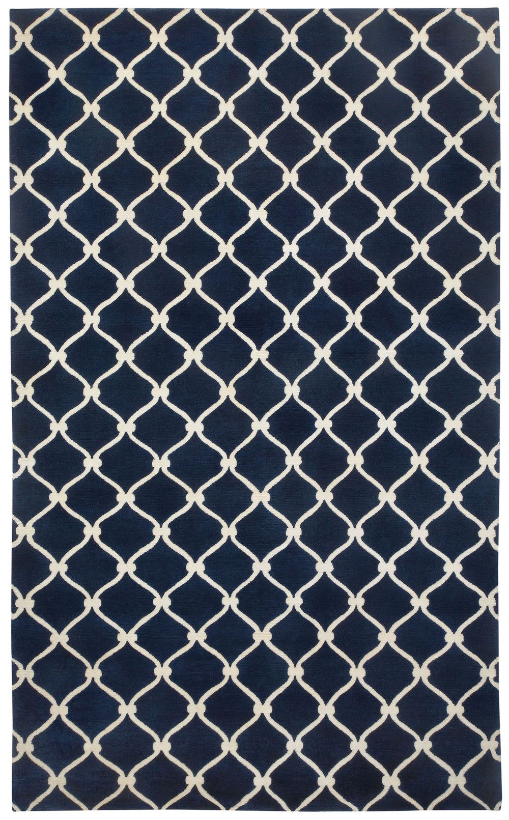 Capel Picket 1928 Dark Blue Cream 475 Area Rug by COCOCOZY Rugs
