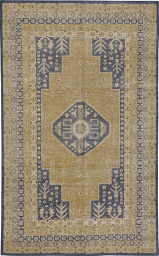 Capel Caria 1940 Golden Dk Blue Area Rug Rectangle/Vertical Stripe Rectangle